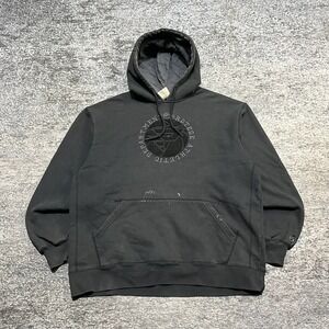 Vintage Y2K Protege Athletic Department Hoodie Sweatshirt Mens XL Black Skater